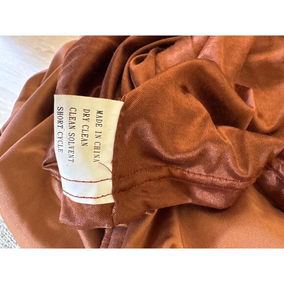 Revelry Maxine Velvet Slit Maxi Dress Gown in Rust - Size 22 - Picture 7 of 9